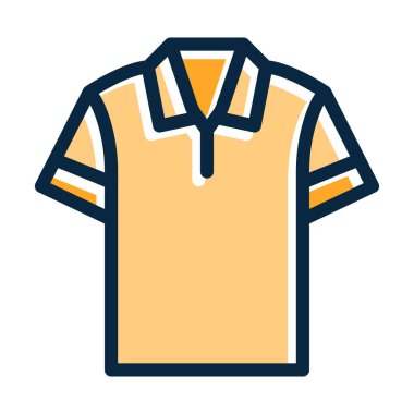 Gömlek Vektörü Kalın Çizgisi Kişisel ve Ticari Kullanım İçin Koyu Renk Simgeleriyle Dolu