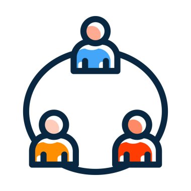 İlişki Vektörü Kalın Çizgisi Kişisel ve Ticari Kullanım İçin Koyu Renk Simgeleri Dolduruldu