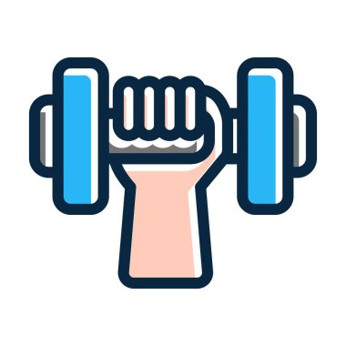 Kişisel ve Ticari Kullanım İçin Koyu Renk Simgeleri Doldurulmuş Jimnastik Kalın Çizgisi