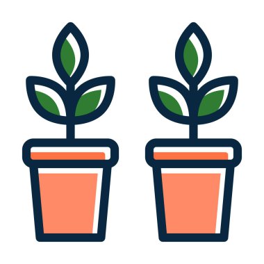 Santral Vektör Kalın Çizgisi Kişisel ve Ticari Kullanım İçin Koyu Renk Simgeleri Dolduruldu