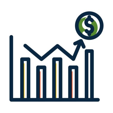 Kişisel ve ticari kullanım için Koyu Renk Simgeleri Doldurulmuş Satış Vektörü Kalın Çizgisi