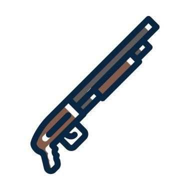 Pompalı Vektör Kalın Çizgisi Kişisel ve Ticari Kullanım İçin Koyu Renk Simgeleri Dolduruldu