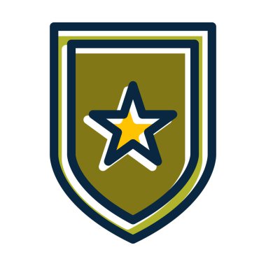 Kişisel ve ticari kullanım için Koyu Renk Simgeleri Doldurulmuş Kalkan Vektör Çizgisi