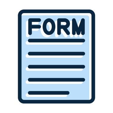 Kişisel ve Ticari Kullanım İçin Koyu Renk Simgeleri Doldurulmuş Kalın Çizgi Oluştur