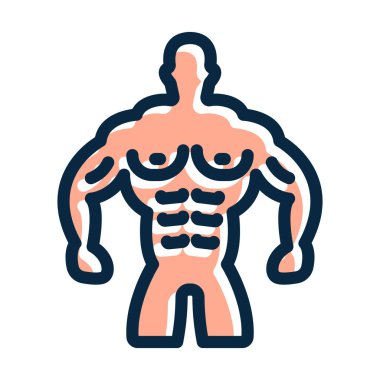 Kas Adam Kalın Çizgisi Koyu Renk Simgeleri Kişisel ve Ticari Kullanım İçin Dolduruldu