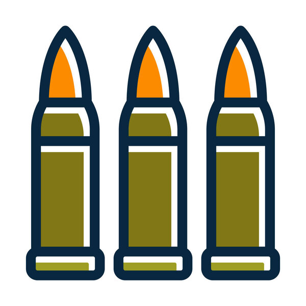 Bullets Vector Thick Line Filled Dark Colors Icons For Personal And Commercial Use