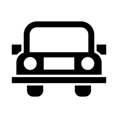 Kişisel ve ticari kullanım için Otonom Otomobil Vektörü Glyph Simgesi