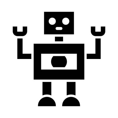 Kişisel ve Ticari Kullanım İçin Robot Vektör Kabartma Simgesi