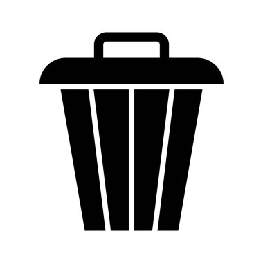 Kişisel ve ticari kullanım için Çöp Kutusu Vektörü Glyph Simgesi