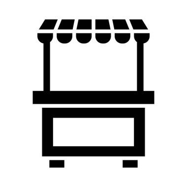 Kişisel ve ticari kullanım için Booth Vector Glyph Simgesi