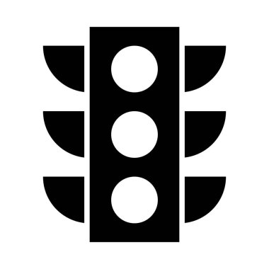 Kişisel ve ticari kullanım için trafik ışığı vektörü kabartma simgesi