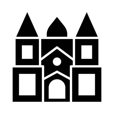 Kişisel ve Ticari Kullanım için Kale Vektörü Kabartma Simgesi