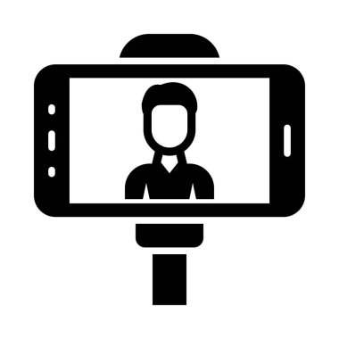 Kişisel ve Ticari Kullanım İçin Selfie Vektör Kabartma Simgesi