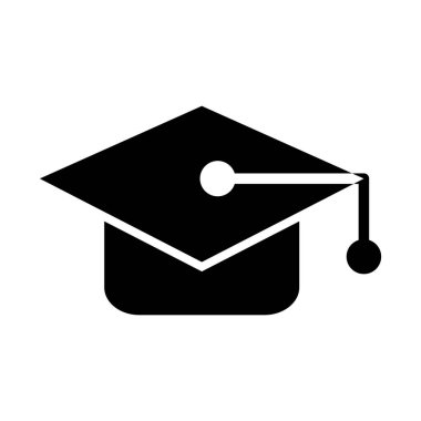Kişisel ve ticari kullanım için Mortarboard Vektör Kabartma Simgesi