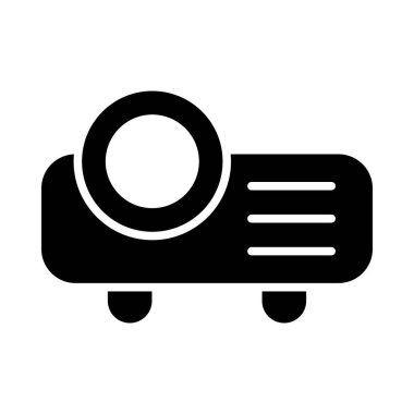 Kişisel ve Ticari Kullanım İçin Projektör Vektörü Glyph Simgesi