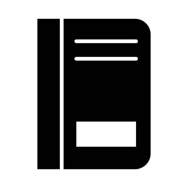 Kişisel ve Ticari Kullanım İçin Not Defteri Vektörü Glyph Simgesi