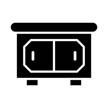 Kişisel ve Ticari Kullanım için Masa Vektörü Glyph Simgesi