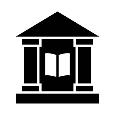 Kişisel ve Ticari Kullanım için Kütüphane Vektörü Glyph Simgesi