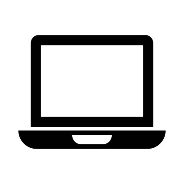 Kişisel ve ticari kullanım için dizüstü bilgisayar vektörü kabartma simgesi