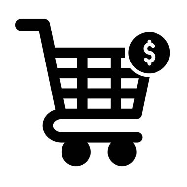 Kişisel ve ticari kullanım için Alışveriş Aracı Vektörü Glyph Simgesi