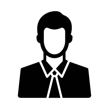 Kişisel ve Ticari Kullanım İçin İşadamı Vektörü Glyph Simgesi