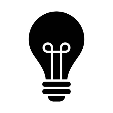 Kişisel ve Ticari Kullanım İçin Ampul Vektörü Kabartma Simgesi