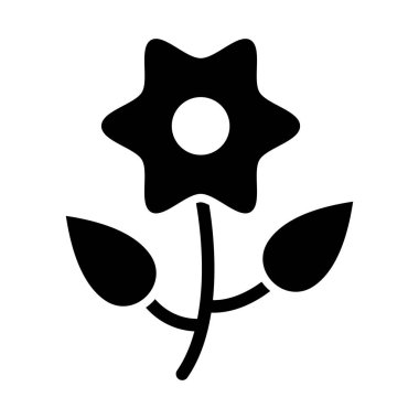 Kişisel ve ticari kullanım için Çiçek Vektörü Kabartma Simgesi