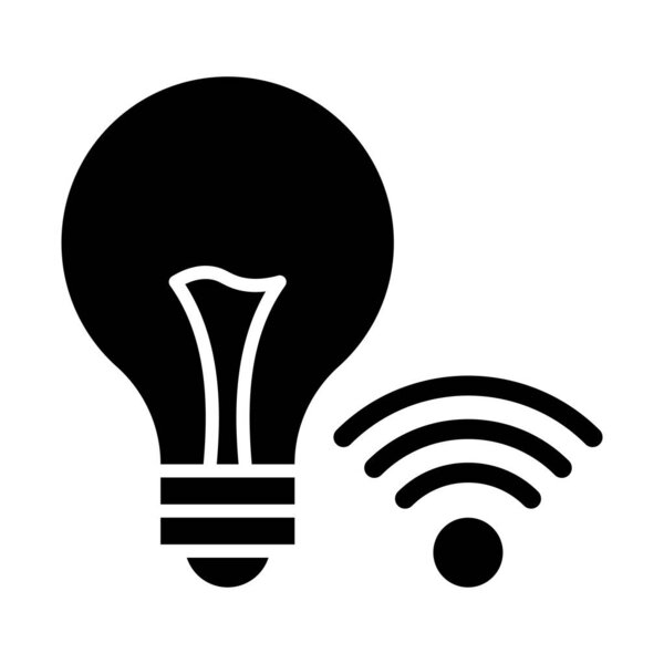 Smart Light Vector Glyph Icon For Personal And Commercial Use