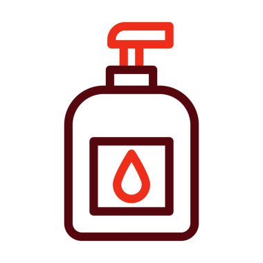 Bebek Şampuanı Kalın Çizgi Kişisel ve Ticari Kullanım İçin İki Renk Simgesi