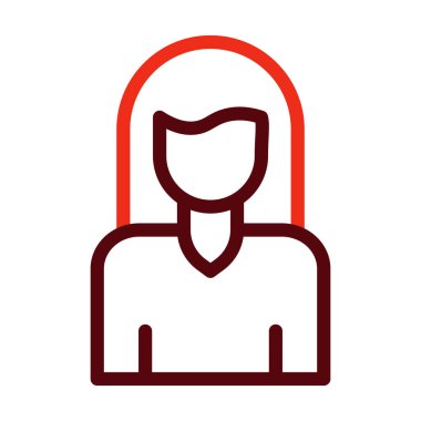 Kişisel ve ticari kullanım için Ana Vektör Kalın Çizgisi İki Renk Simgesi