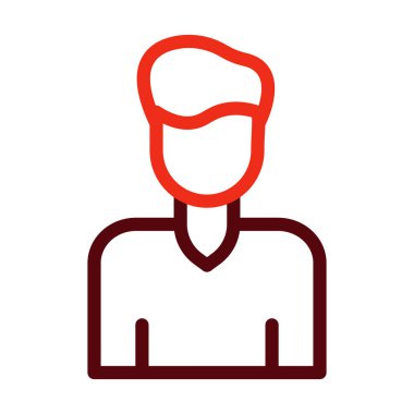 Baba Vektör Kalın Çizgisi Kişisel ve Ticari Kullanım İçin İki Renk Simgesi