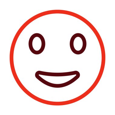 Kişisel ve ticari kullanım için Gülümseyen Vektör Kalın Çizgisi İki Renk Simgesi