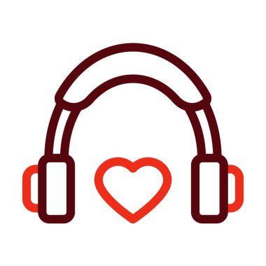 ASMR Vektör Kalın Çizgi Kişisel ve Ticari Kullanım İçin İki Renk Simgesi