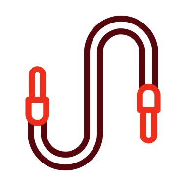 Kişisel ve ticari kullanım için Ses Kablosu Kalın Çizgi İki Renk Simgesi