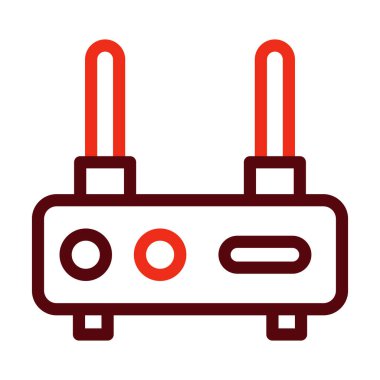 Kişisel ve ticari kullanım için Modem Vektör Kalın Çizgisi İki Renk Simgesi