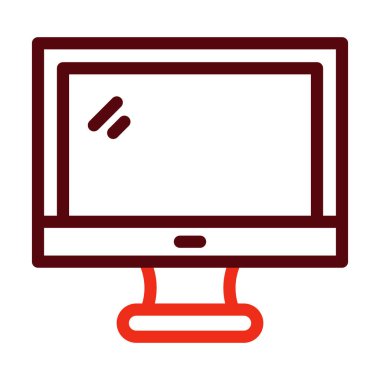 Kişisel ve ticari kullanım için Ekran Vektörü Kalın Çizgi İki Renk Simgeleri