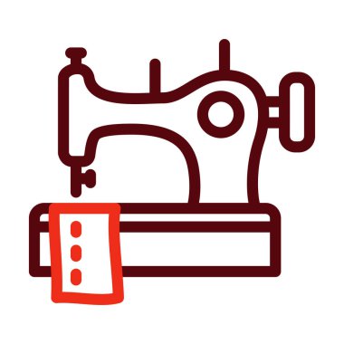 Kişisel ve ticari kullanım için Vektör Kalın Çizgisi İki Renk Simgesi Dikiliyor