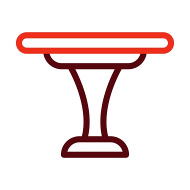 Kişisel ve ticari kullanım için Tablo Vektörü Kalın Çizgisi İki Renk Simgesi