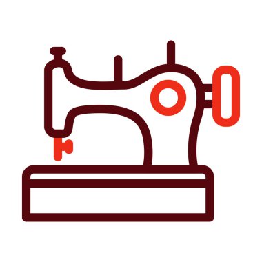 Kişisel ve ticari kullanım için Makine Vektör Kalın Çizgisi İki Renk Simgeleri