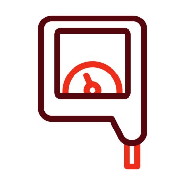 Nitrat Testi Vektör Kalın Çizgisi Kişisel ve Ticari Kullanım İçin İki Renk Simgesi