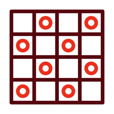 Kişisel ve ticari kullanım için Çeçen Vektör Kalın Çizgisi İki Renk Simgesi