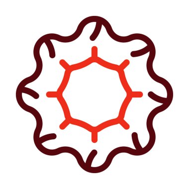 Kişisel ve ticari kullanım için Scrunchie Vektör Kalın Çizgisi İki Renk Simgesi