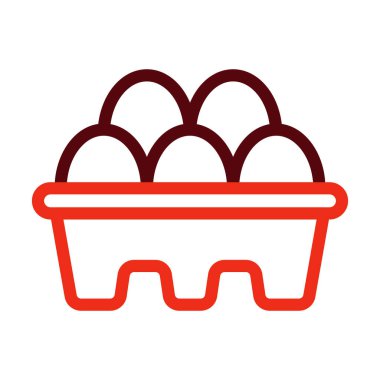 Kişisel ve ticari kullanım için Yumurta Vektörü Kalın Çizgisi İki Renk Simgesi