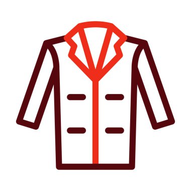 Kişisel ve ticari kullanım için kat vektörü kalınlığı çizgisi iki renk simgesi