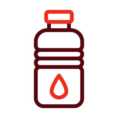 Yağ Şişe Kalın Çizgisi Kişisel ve Ticari Kullanım İçin İki Renk Simgesi