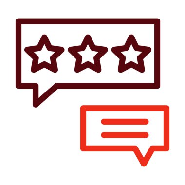 Kişisel ve Ticari Kullanım İçin Geri besleme Vektörü Kalın Çizgi İki Renk Simgeleri