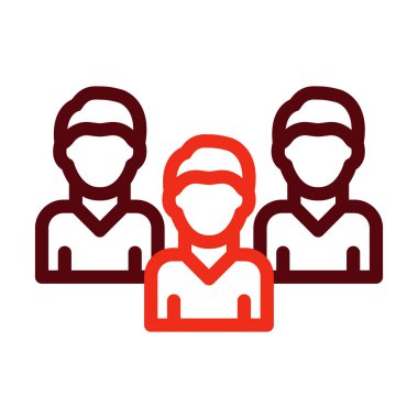 Müşteri Kalın Satırı Kişisel ve Ticari Kullanım İçin İki Renk Simgesi