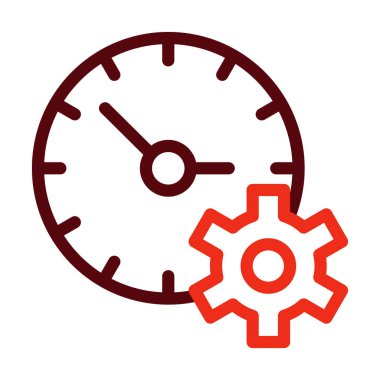 Kişisel ve ticari kullanım için Zaman Yönetimi Kalın Çizgi İki Renk Simgeleri