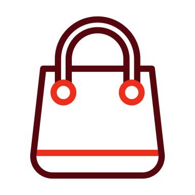 Kişisel ve ticari kullanım için Çanta Vektör Kalın Çizgisi İki Renk Simgesi