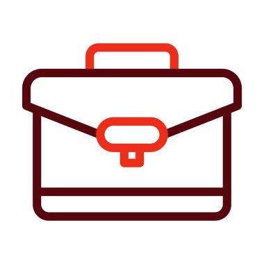 Kişisel ve Ticari Kullanım İçin Portföy Vektör Kalın Çizgisi İki Renk Simgesi